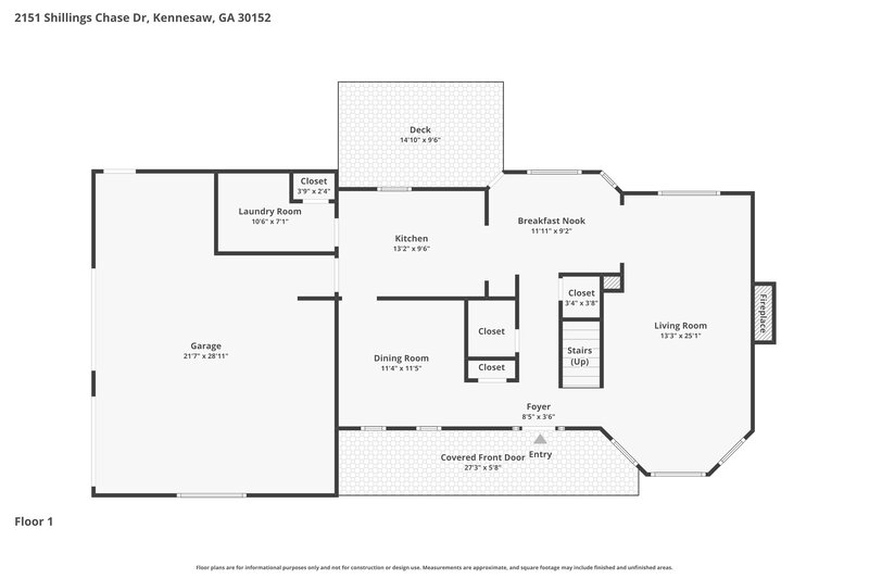 2,490/Mo, 2151 Shillings Chase Dr Kennesaw, GA 30152 Floor Plan View