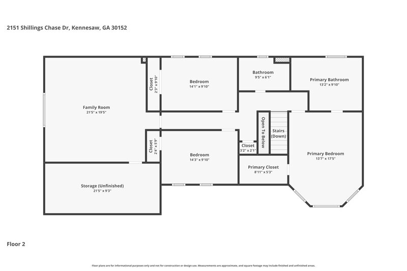2,490/Mo, 2151 Shillings Chase Dr Kennesaw, GA 30152 Floor Plan View 2