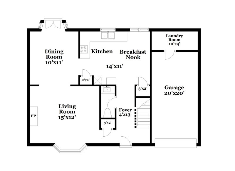 2,920/Mo, 1230 Howard Way Lawrenceville, GA 30043 Floor Plan View