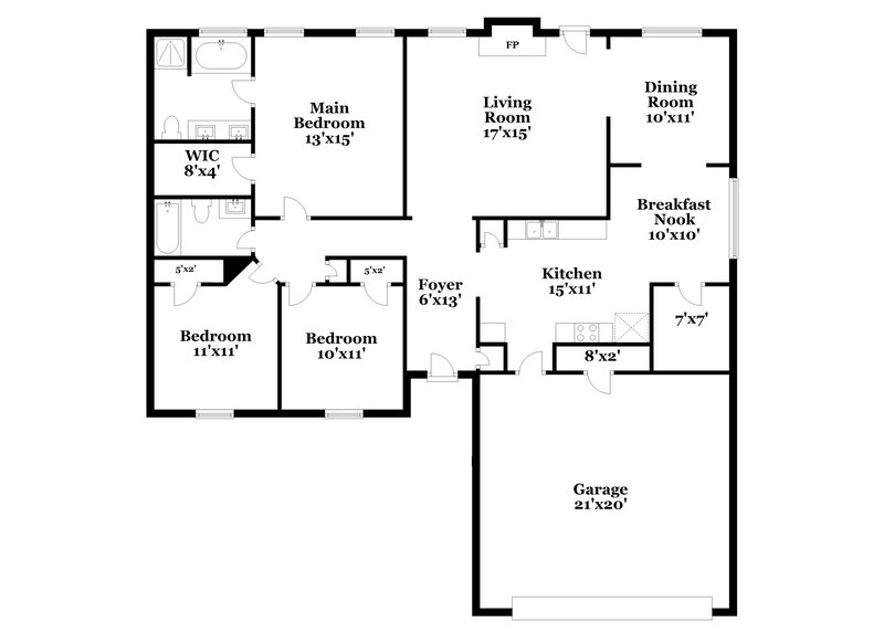 1,665/Mo, 105 Vintage Dr Covington, GA 30014 Floor Plan View