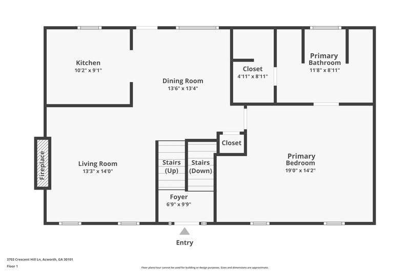 2,155/Mo, 3703 Crescent Hill Ln Acworth, GA 30101 Floor Plan View 2