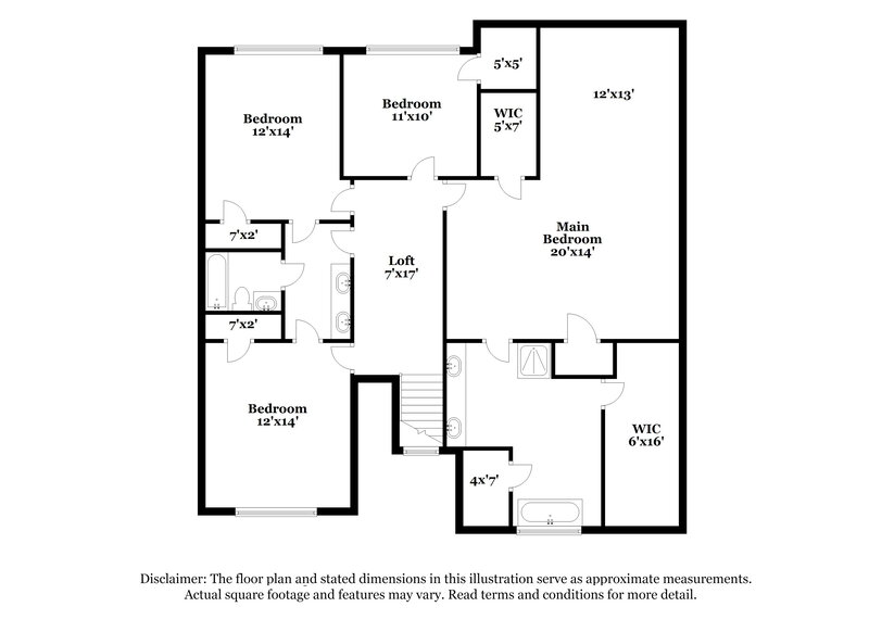 2,340/Mo, 5011 Upper Elm St Atlanta, GA 30349 Floor Plan View 3