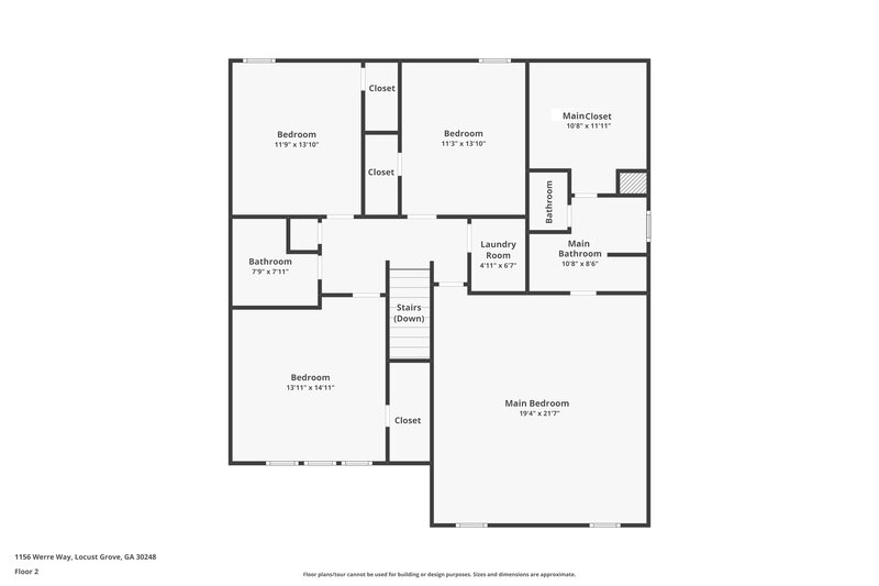 2,385/Mo, 1156 Werre Way Locust Grove, GA 30248 Floor Plan View 2