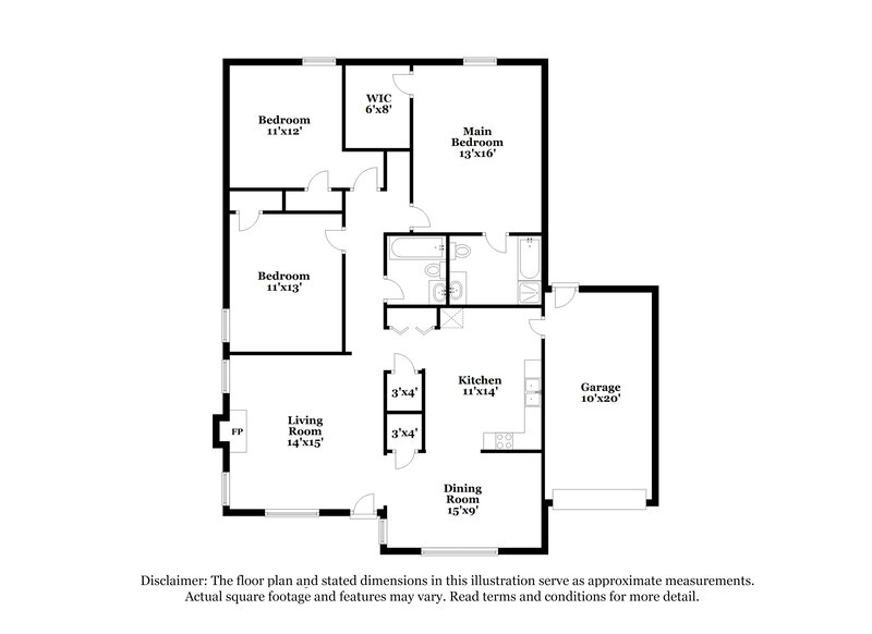 2,500/Mo, 5687 Eagles Feather Ln Riverdale, GA 30274 Floor Plan View