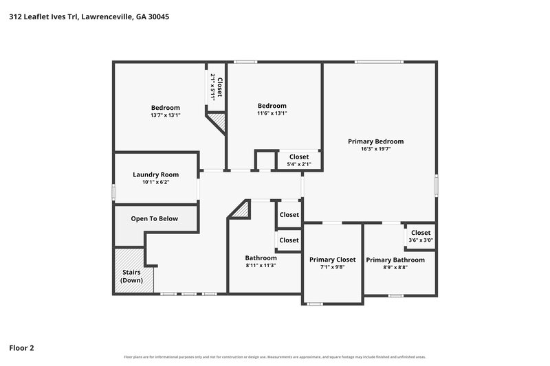 2,370/Mo, 312 Leaflet Ives Trail Lawrenceville, GA 30045 Floor Plan View 2