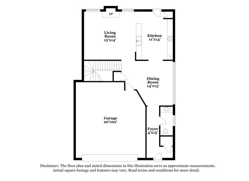 1,850/Mo, 522 Kirkland Dr Locust Grove, GA 30248 Floorplan View