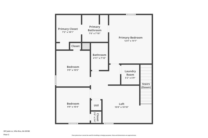1,770/Mo, 397 Jada Ln Villa Rica, GA 30180 Floor Plan View 2