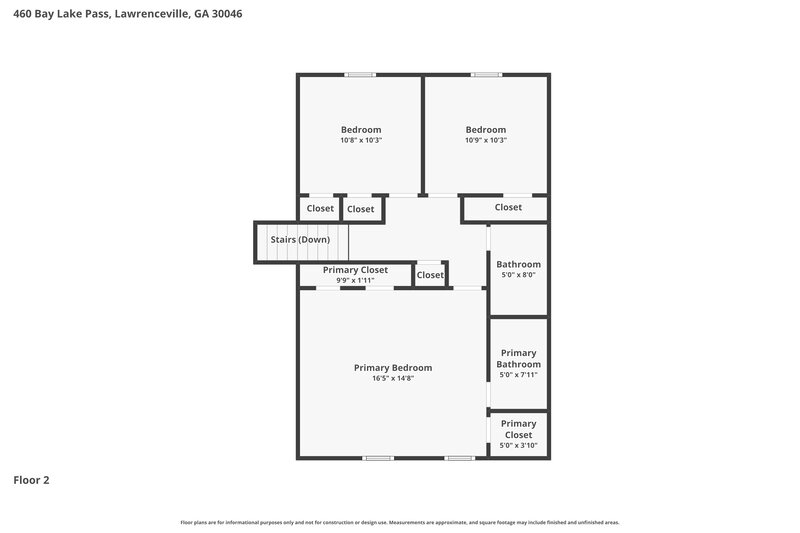 1,935/Mo, 460 Bay Lake Pass Lawrenceville, GA 30046 Floor Plan View 2