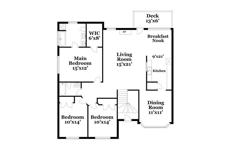 2,460/Mo, 11744 Spring Lake Way Fayetteville, GA 30215 Floor Plan View 2