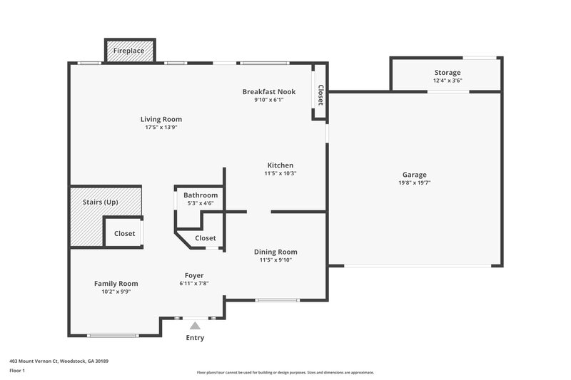 2,515/Mo, 403 Mt Vernon Ct Woodstock, GA 30189 Floor Plan View