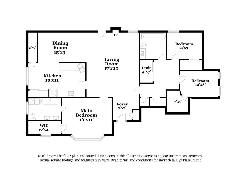1,915/Mo, 5212 Summer Brooke Ct Union City, GA 30291 Floor Plan View