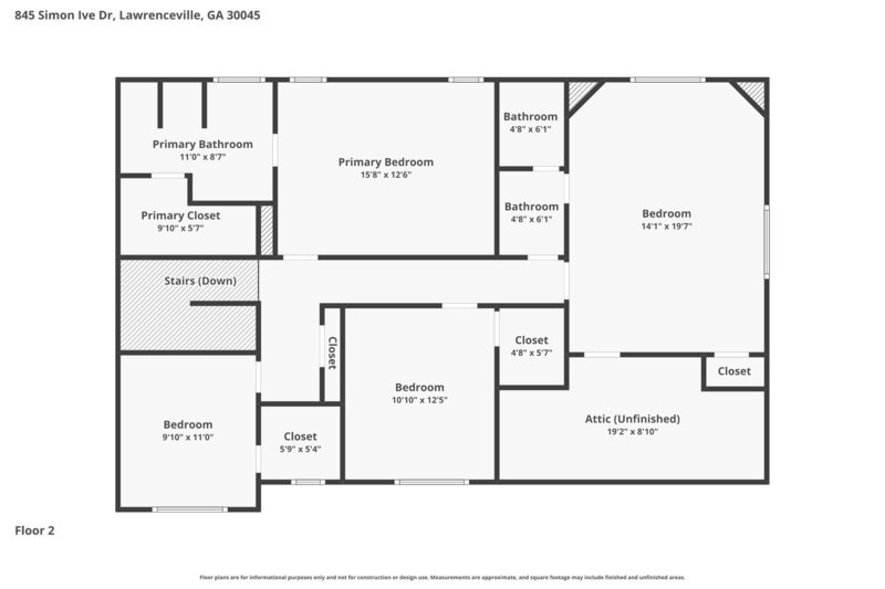 2,295/Mo, 845 Simon Ive Dr Lawrenceville, GA 30045 Floorplan View 2