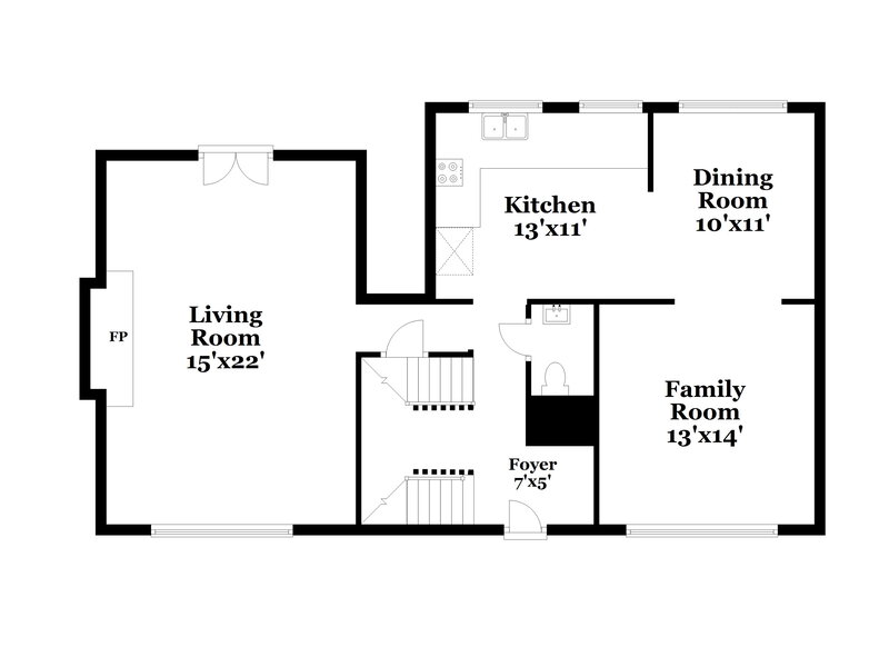 2,490/Mo, 4465 Highland Pl NE Marietta, GA 30066 Floor Plan View