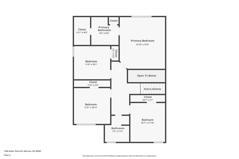 2,930/Mo, 1456 Arbor Pl Dr Morrow, GA 30260 Floor Plan View 2