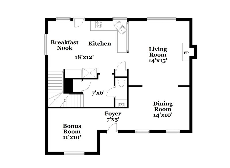 2,430/Mo, 1307 Highfield Dr NE Lawrenceville, GA 30043 Floor Plan View