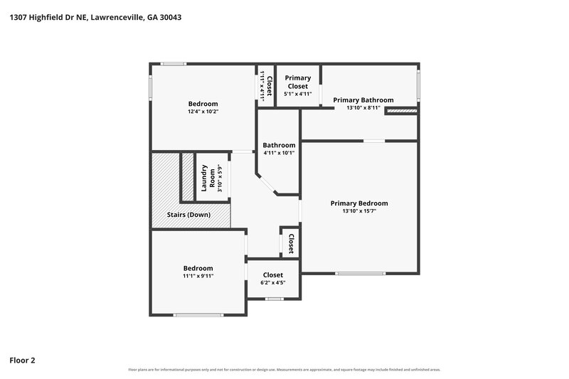 2,085/Mo, 1307 Highfield Dr NE Lawrenceville, GA 30043 Floor Plan View 3