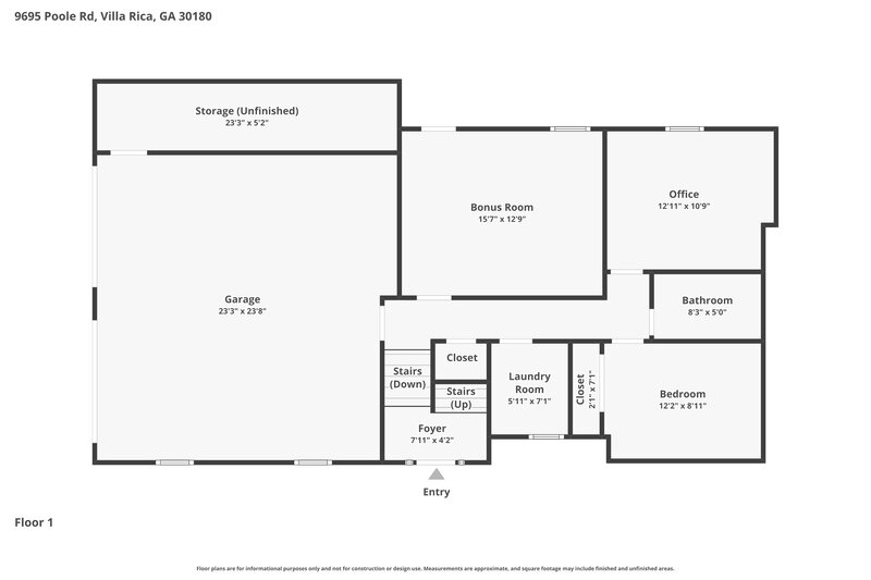 2,335/Mo, 9695 Poole Rd Villa Rica, GA 30180 Floor Plan View 2