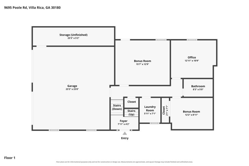 2,305/Mo, 9695 Poole Rd Villa Rica, GA 30180 Floorplan View 2