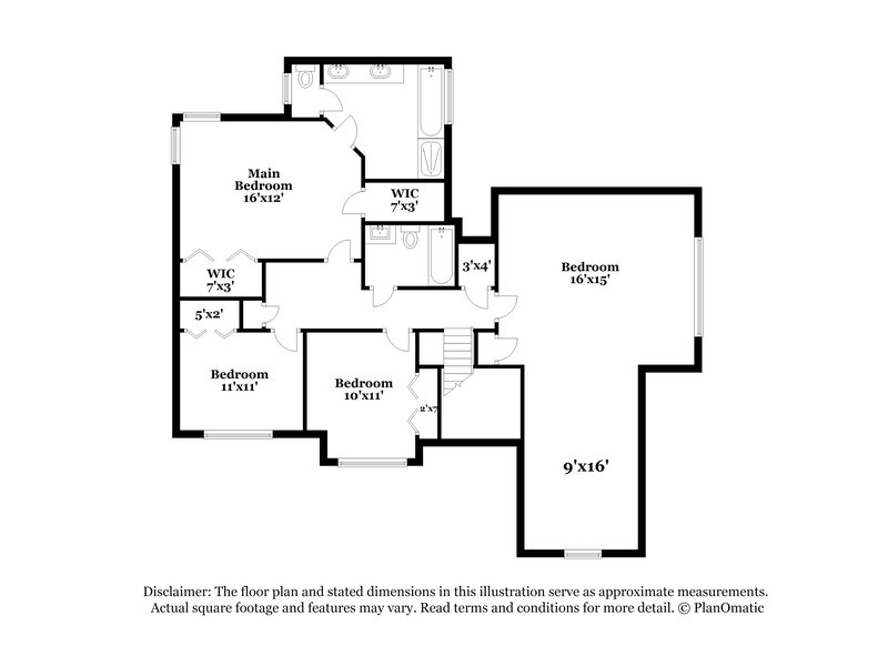 2,395/Mo, 3349 Garden Mill Terrace Ellenwood, GA 30294 Floor Plan View 2