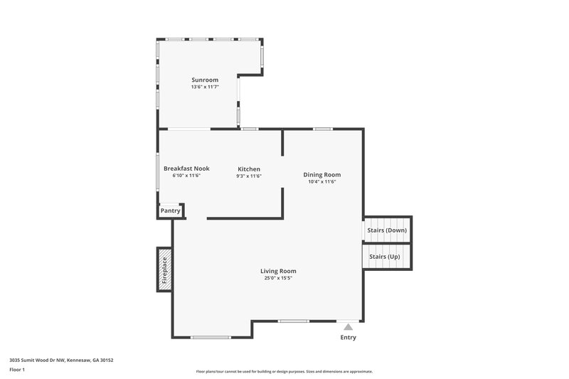 1,965/Mo, 3035 Sumit Wood Dr NW Kennesaw, GA 30152 Floor Plan View