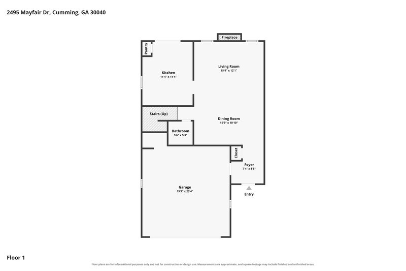 2,000/Mo, 2495 Mayfair Dr Cumming, GA 30040 Floor Plan View