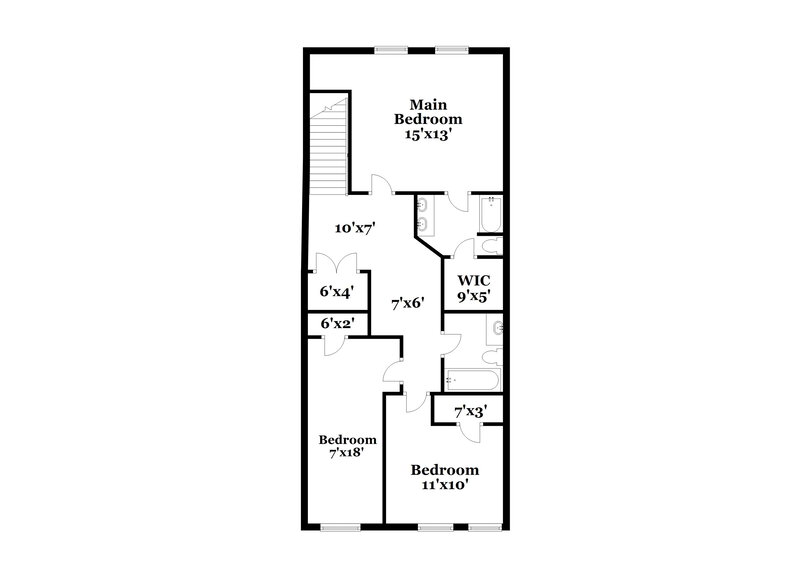 1,820/Mo, 2569 Wood Bend Ln RIverdale, GA 30296 Floor Plan View 2