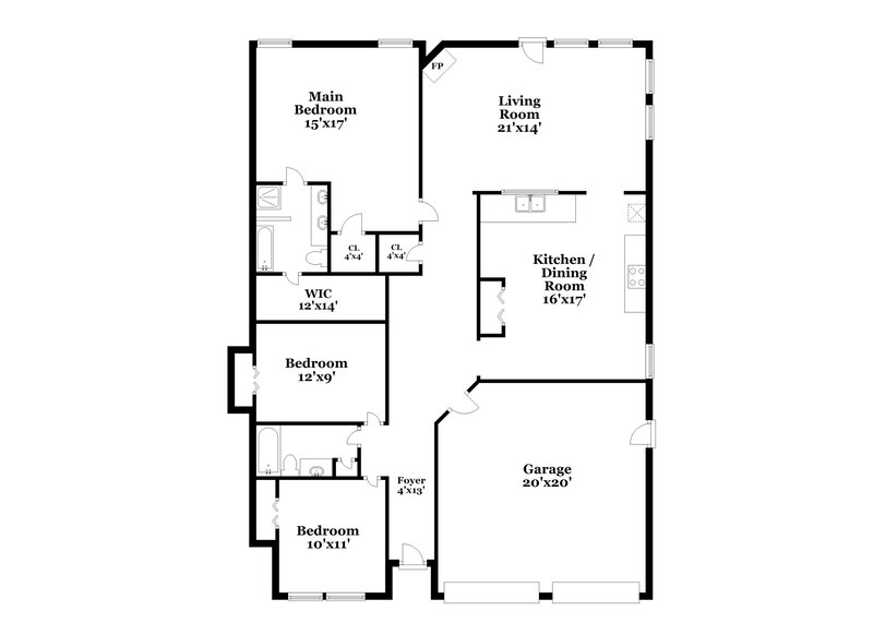 2,650/Mo, 6460 Shadow Ct Douglasville, GA 30134 Floor Plan View