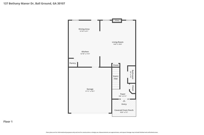 2,020/Mo, 137 Bethany Manor Dr Ball Ground, GA 30107 Floor Plan View