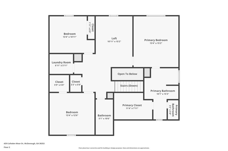 2,330/Mo, 429 Culloden Moor Dr McDonough, GA 30253 Floor Plan View 2