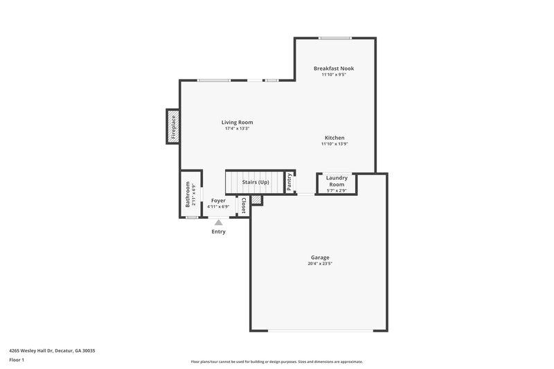 2,080/Mo, 4265 Wesley Hall Dr Decatur, GA 30035 Floor Plan View