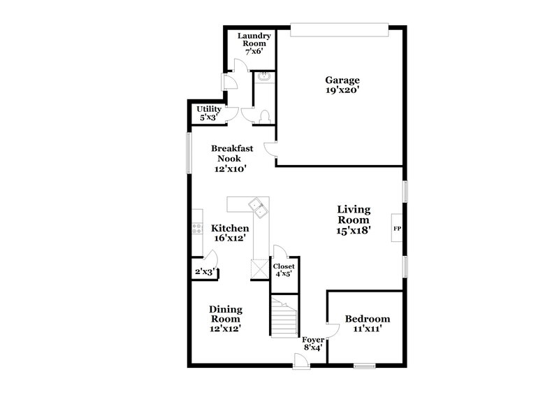 2,335/Mo, 3107 Tylerton Dr SW Atlanta, GA 30311 Floor Plan View