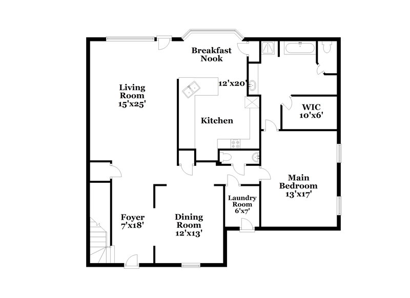 3,410/Mo, 7601 Hilltop Way College Park, GA 30349 Floorplan View