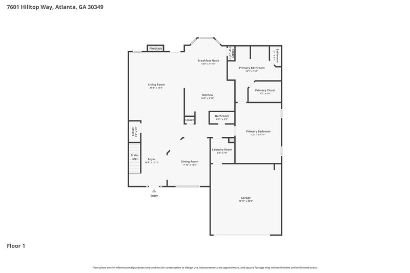 0/Mo, 7601 Hilltop Way College Park, GA 30349 Floorplan View