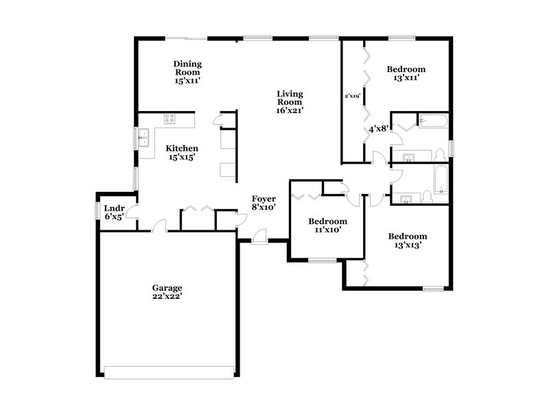 1,895/Mo, 1991 S Hidden Hills Pkwy Stone Mountain, GA 30088 Floor Plan View