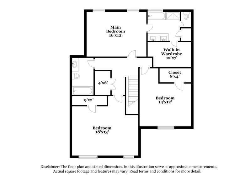 2,115/Mo, 6596 Woodwell Dr Union City, GA 30291 Floor Plan View 2