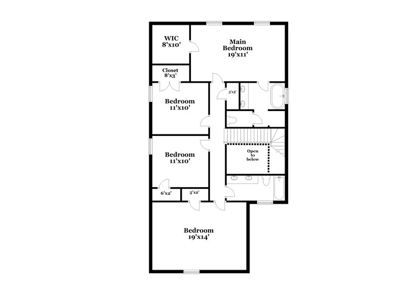 2,065/Mo, 22 E Newnan Rd Unit A Newnan, GA 30263 Floor Plan View 2