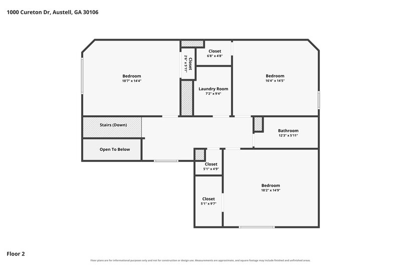 2,710/Mo, 1000 Cureton Dr Austell, GA 30106 Floor Plan View 2