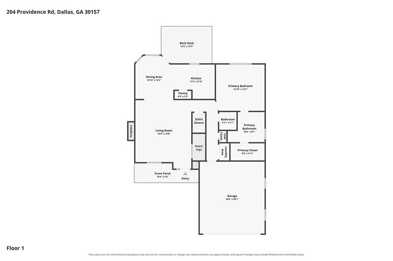 2,320/Mo, 204 Providence Rd Dallas, GA 30157 Floor Plan View 2