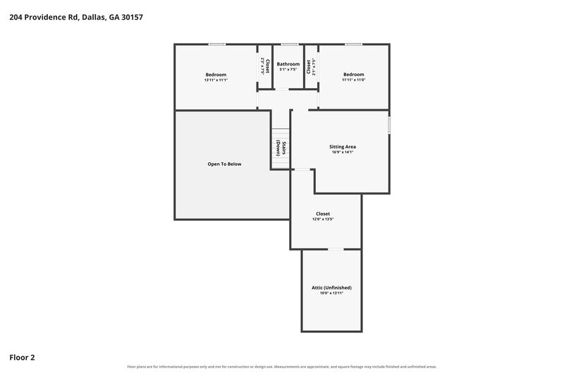 2,320/Mo, 204 Providence Rd Dallas, GA 30157 Floor Plan View 3