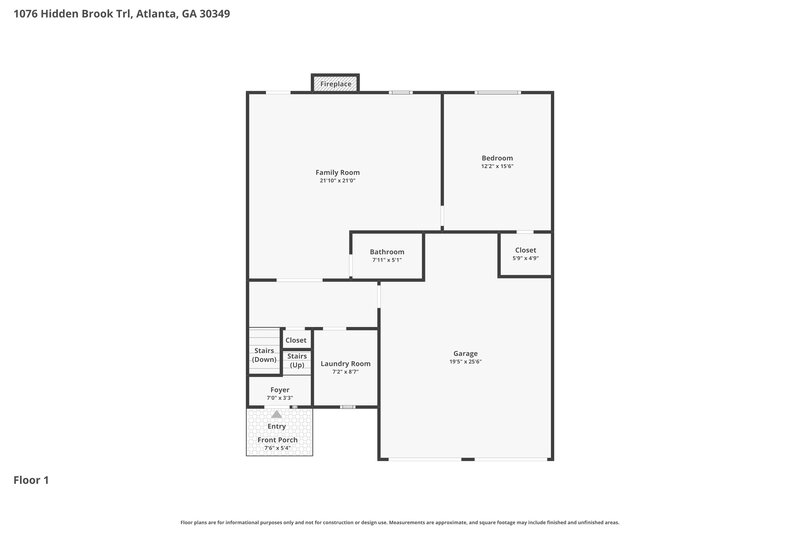 2,145/Mo, 1076 Hidden Brook Trl College Park, GA 30349 Floor Plan View 2
