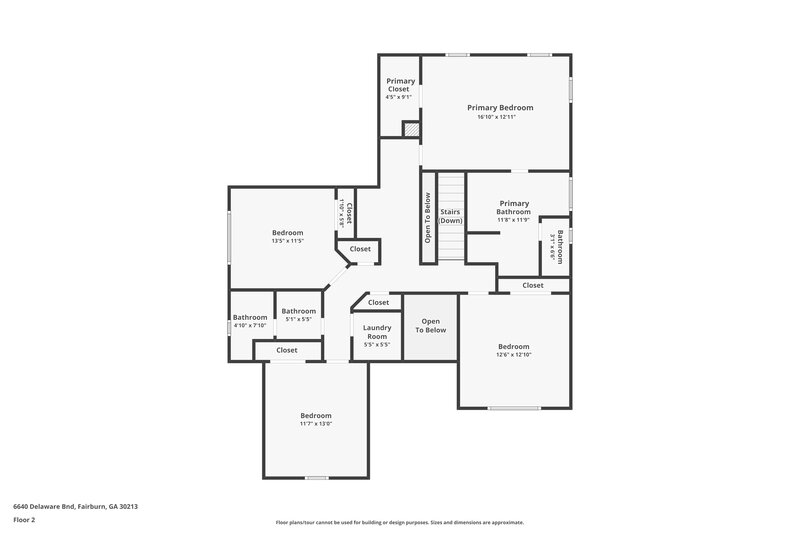 2,665/Mo, 6640 Delaware Bend Fairburn, GA 30213 Floor Plan View 2