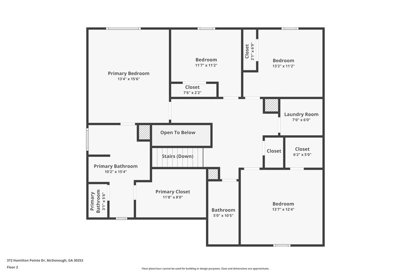 2,340/Mo, 372 Hamilton Pointe Dr McDonough, GA 30253 Floor Plan View 2