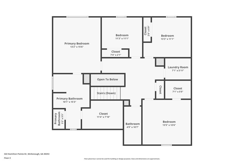 2,300/Mo, 322 Hamilton Pointe Dr McDonough, GA 30253 Floor Plan View 2
