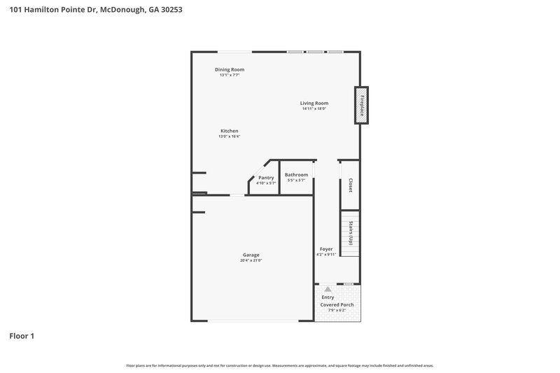 2,320/Mo, 101 Hamilton Pointe Dr McDonough, GA 30253 Floorplan View