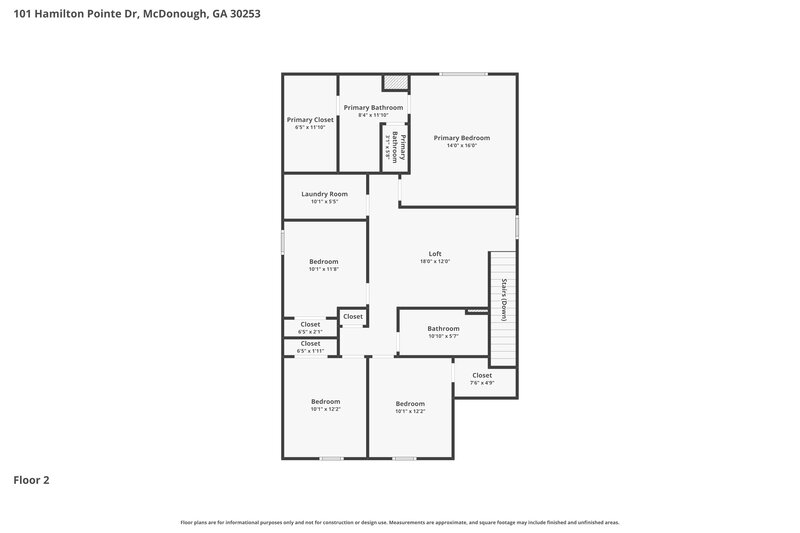 2,320/Mo, 101 Hamilton Pointe Dr McDonough, GA 30253 Floorplan View 2
