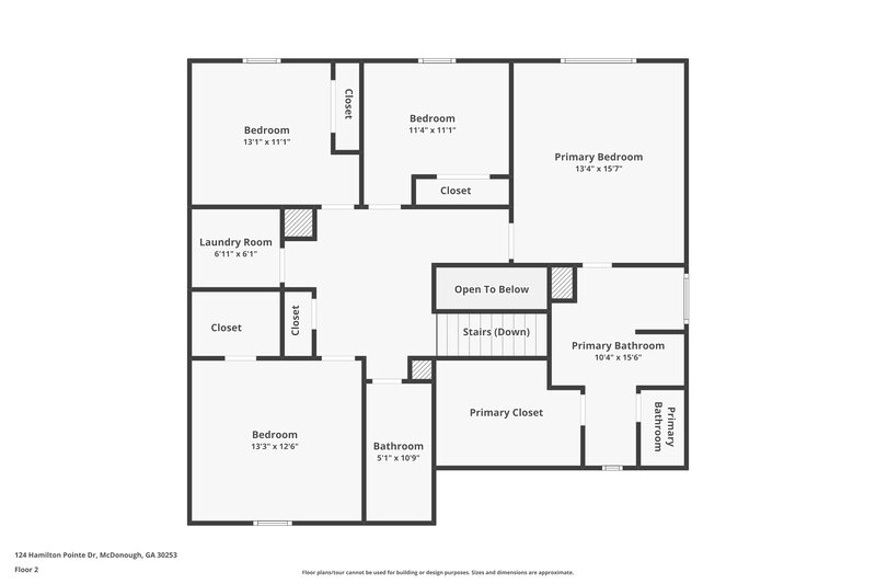 3,560/Mo, 124 Hamilton Pointe Dr McDonough, GA 30253 Floor Plan View 2