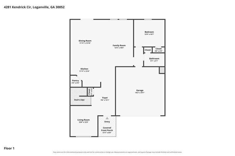 2,710/Mo, 4281 Kendrick Cir Loganville, GA 30052 Floor Plan View