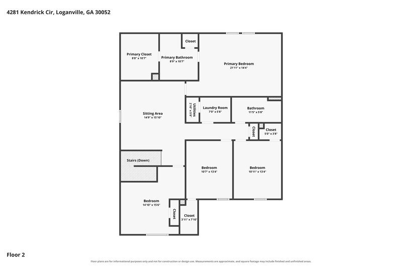2,710/Mo, 4281 Kendrick Cir Loganville, GA 30052 Floor Plan View 2