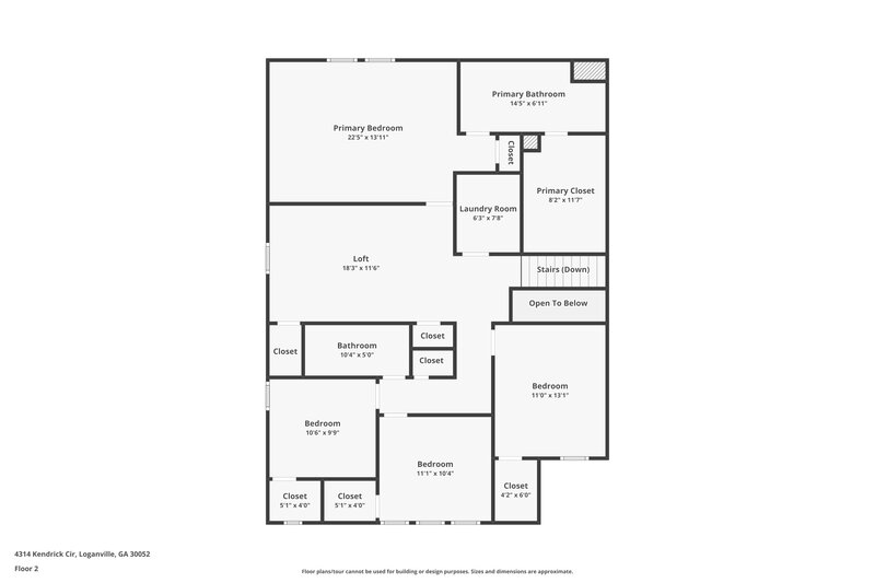2,195/Mo, 4314 Kendrick Cir Loganville, GA 30052 Floor Plan View 2