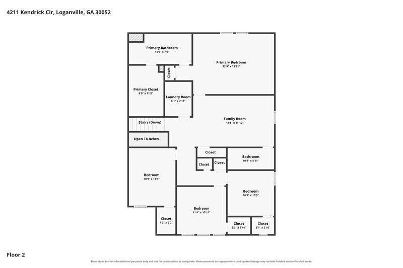 2,545/Mo, 4211 Kendrick Cir Loganville, GA 30052 Floor Plan View